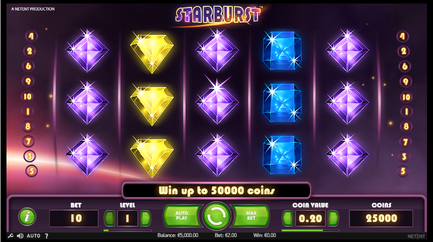 Starburst Slots - Παίξτε δωρεάν κουλοχέρηδες στο forslots.com