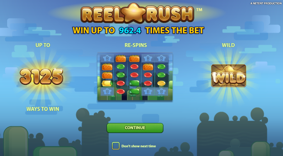Slot Reel Rush. Slot Super dari NetEnt sekarang tersedia secara gratis. Mainkan Slot Gratis di forslots.com